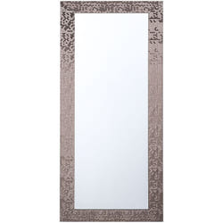 Beliani - Miroir Mural Glamour avec Cadre en Plastique Couleur Cuivrée Brillant de Forme Rectangulaire 50 x 130 cm