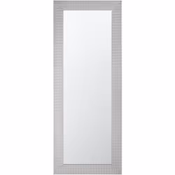 Miroir mural avec cadre moderne à motifs triangulaires. Ce miroir mural moderne rajoutera une touche d'élégance et de bien êt ...
