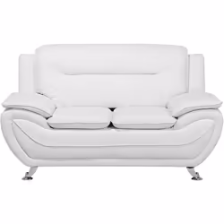 Canapé 2 places ultra confortable blanc. Invitant, confortable et moderne, ce canapé vous offrira un confort d'assise inégalé ...