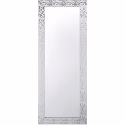 Miroir mural de forme longue avec un cadre argenté. Mettez votre intérieur en valeur avec ce miroir à la fois fonctionnel et  ...