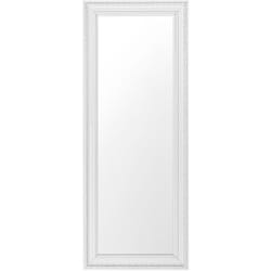 Miroir Mural au Style Traditionnel avec Cadre en Plastique Couleur Argentée de Forme Rectangulaire 50 x 130 cm pour Salon ou Salle de Bain Beliani