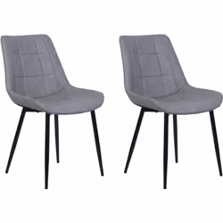 2 chaises de repas modernes confortablement rembourrées. Des chaises de salle à manger confortables sont essentielles pour po ...