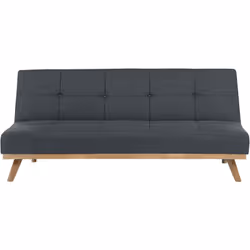Canapé moderne 3 places en tissu gris foncé avec fonction lit. Le canapé c’est le meuble indispensable dans un salon. Légèrem ...
