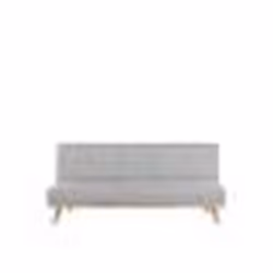 Canapé convertible 3 places en tissu gris clair FROYA