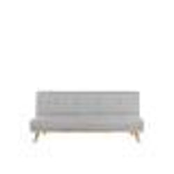 Canapé convertible 3 places en tissu gris clair FROYA