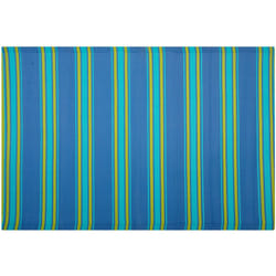 Beliani - Tapis d'Extérieur Bleu et Jaune en Polypropylène Motif à Rayure pour Terrasse au Style Moderne 120 x 180 cm