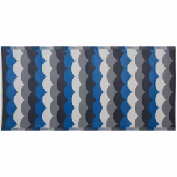Tapis d'extérieur au motif moderne gris-bleu. Ce tapis d'extérieur apportera de la modernité à tout espace plein air. Ce tapi ...