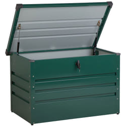 Beliani - Coffre de Rangement Extérieur 100 x 62 cm 300 Litres en Acier Galvanisé Vert Idéal pour les Accessoires de Jardin Durable et Décoratif