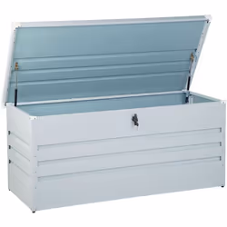 Rangement extérieur. Protégez vos outils et accessoires de jardin avec cette boîte de rangement robuste. Très durable, elle e ...