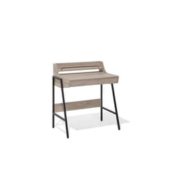 Bureau - BELIANI - BROXTON - 2 tiroirs - Marron clair - Contemporain - Design