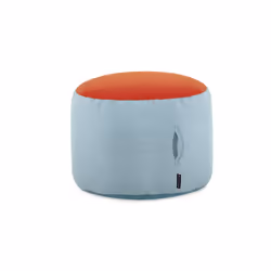 REMEMBER REXPO01, Pouffe/ottomane, Rond, Bleu, Coton, Adultes et enfants, 55 cm