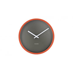 REMEMBER Mocca Horloge à quartz Rond Gris, Orange, Blanc