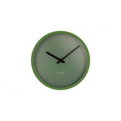 REMEMBER Forest Horloge à quartz Rond Noir, Vert