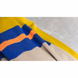 REMEMBER Ginger plaid 130 x 180 cm Coton Bleu, Naturel, Orange, Jaune