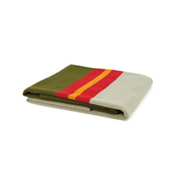 REMEMBER Basil plaid 130 x 180 cm Coton Vert, Olive, Orange, Rouge