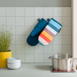 REMEMBER Oven mitts No. 2, set of 2 Gants de four 2 pièce(s) Multicolore Coton, Polyester