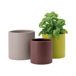 REMEMBER Siena Intérieur & extérieur Kit de plantation en pot Autonome Porcelaine Vert, Gris, Violet