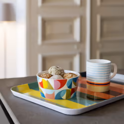 REMEMBER Lorenzo Plateau de service classique Rectangle Multicolore