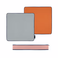 REMEMBER KI11, Coussin de chaise, mousse, Universel, Polyester, Gris, Orange, Rose, Rectangle