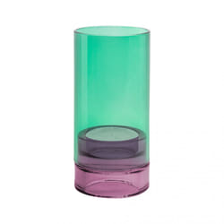 REMEMBER Lys bougeoir Verre Vert, Violet