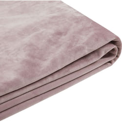 Revêtement Cadre de Lit en Velours Rose 160 x 200 cm pour Style Glamour ou Classique Beliani