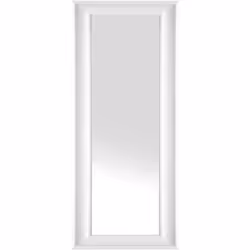 Miroir en cadre blanc classique. Un miroir classique dans un cadre en plastique blanc qui peut animer et agrandir visuellemen ...