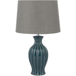 Lampe à Poser Déco en Céramique et Tissu Vert Foncé E27 Max 40W Éclairage Élégant pour Chambre ou Salon Traditionnel au Style Intemporel Beliani