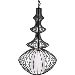 Beliani - Lampe Suspension Luminaire en Métal Noir E27 60W pour Éclairage de Salon ou Salle à Manger au Design Vintage Industriel Tendance