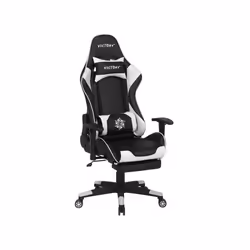 Siège de gamer noir et blanc VICTORY