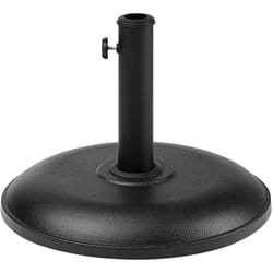 Beliani - Pied de Parasol Rond en Béton Noir Diamètre 45 cm Structure Solide et Stable de 23 Kg
