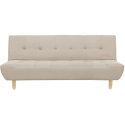 Beliani - Canapé Fixe 3 Places en Tissu Beige Design Scandinave Ultra Confortable et Élégant