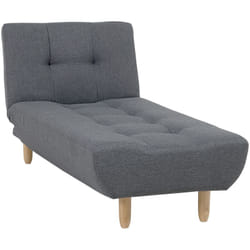 Beliani - Chaise Longue Tapissé en Tissu Gris Foncé Idéale pour Chambre ou Salon Scandinave