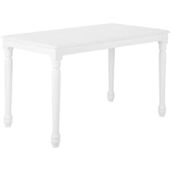 Table à Manger 120 x 75 cm Blanche en Bois et MDF de Style Traditionnel pour Intérieur Scandinave ou Classique Beliani