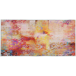 Tapis Rectangulaire Multicolore en Polyester à Motif Abstrait pour Chambre ou Salon Moderne 80 x 150 cm Beliani