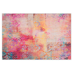 Beliani - Tapis Rectangulaire Multicolore en Polyester à Motif Abstrait pour Chambre ou Salon Moderne 140 x 200 cm
