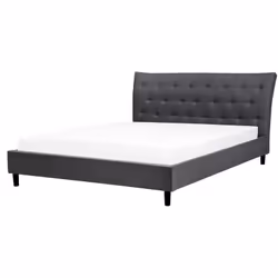Lit deux places glamour. Assurez-vous la meilleure expérience de sommeil avec ce lit double très confortable, fabriqué en boi ...