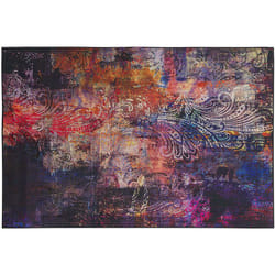 Beliani - Tapis Rectangulaire Multicolore en Polyester Motif Abstrait pour Chambre ou Salon au Style Moderne 160 x 230 cm