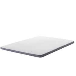 Surmatelas à mémoire de forme Blanc et Gris Rectangulaire 160 x 200 cm Beliani
