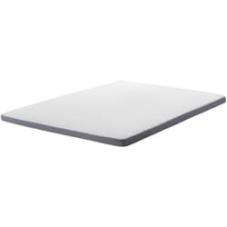 Surmatelas à mémoire de forme Blanc et Gris Rectangulaire 180 x 200 cm Beliani