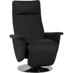 Beliani - Fauteuil Relax Ultra Moderne en Cuir pu Noir avec Dossier et Repose-pied Réglables Style et Confort pour Salon au Design Contemporain