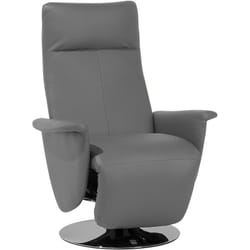 Fauteuil Relax Ultra Moderne en Cuir PU Gris avec Dossier et Repose-pied Réglables Style et Confort pour Salon au Design Contemporain Beliani