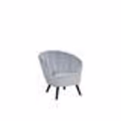 Fauteuil - BELIANI - DALA - Velours - Gris clair - Relaxation - Vintage