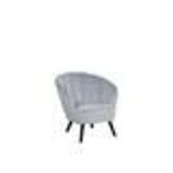 Fauteuil - BELIANI - DALA - Velours - Gris clair - Relaxation - Vintage