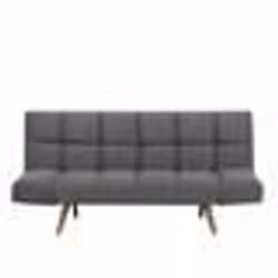 Canapé convertible 3 places en tissu gris foncé INGARO