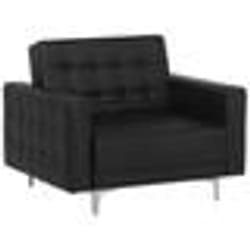 Beliani - Fauteuil en simili-cuir noir ABERDEEN