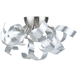 Beliani - Lampe Murale Applique Design en Rubans de Métal Argenté pour 3 Ampoules Halogènes G9 25W Éclairage de Salon ou Salle à Manger Contemporaine