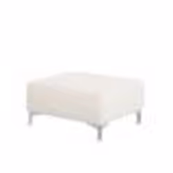 Pouf Ottoman en cuir PU blanc ABERDEEN