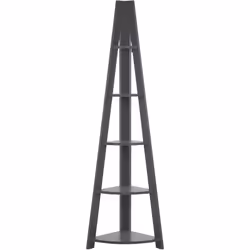 Étagère d'angle 5 niveaux en MDF. Cette étagère d'angle grise en forme d'échelle est un meuble petit mais excellent et pratiq ...