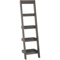 Echelle Gris 5 Niveaux en mdf Finition Mate 166 cm Look Naturel Salon Mobile Duo