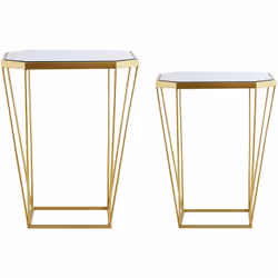 2 tables basses en forme géométrique. Ce lot de 2 tables basses en forme géométrique sont un complément parfait de tout salon ...